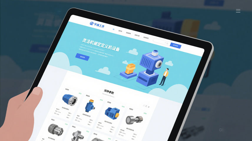 机械行业信息展示官网方案案例图片